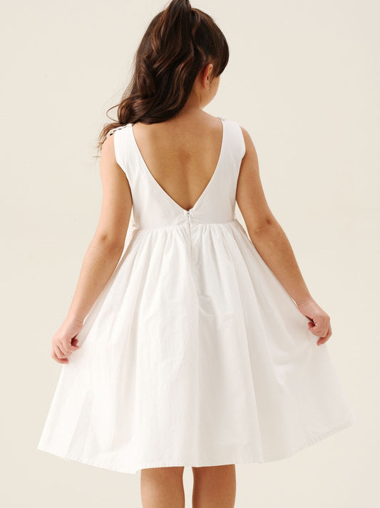 Dsiney Kidz - Angel & Rocket White Natalia Broderie Bow Cotton Dress image 2