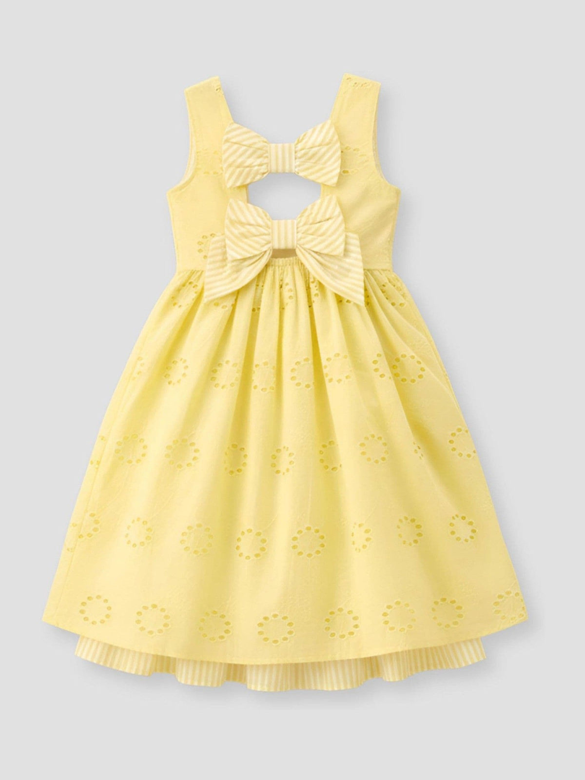 Dsiney Kidz - Angel & Rocket Yellow Natalie Broderie Bow Back Dress image 7