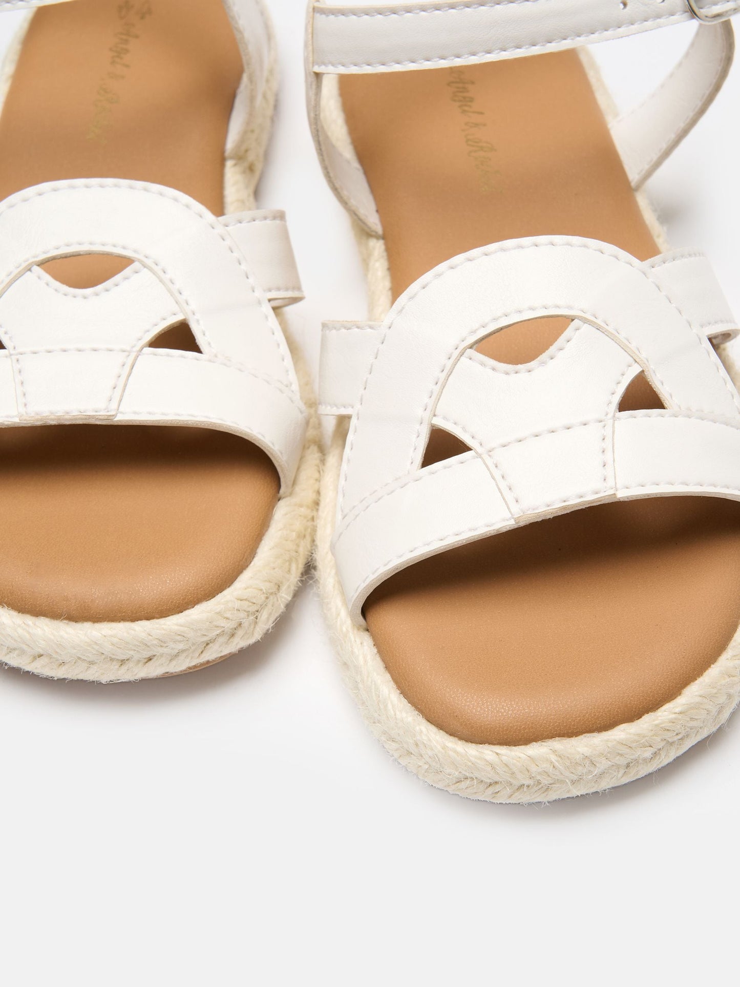 Angel & Rocket White PU Sandals image 4