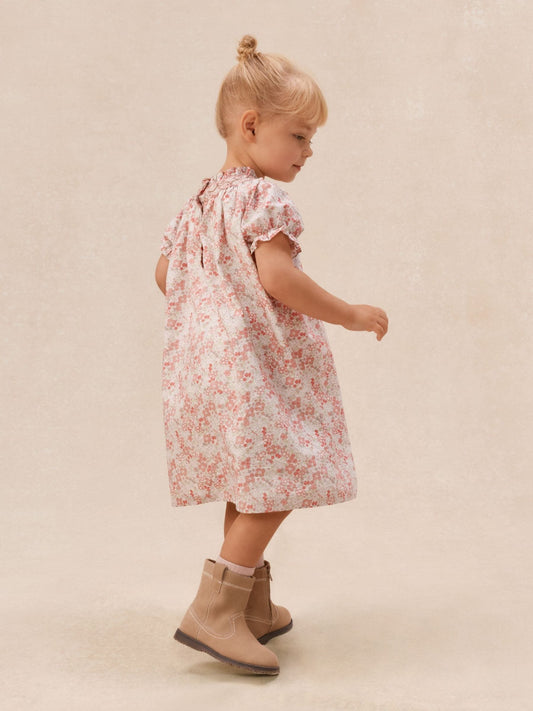 The White Company Pink Cotton Petunia Floral Hand Smocked Dress image 2