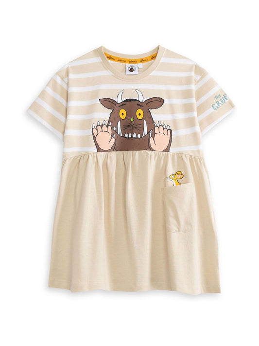 Dsiney Kidz - Vanilla Underground Brown Gruffalo & Friends Stripe Dress image 2