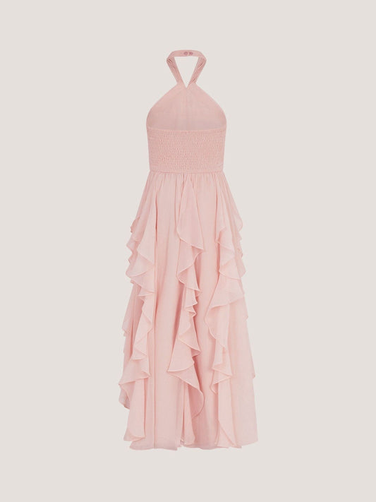 Dsiney Kidz - Monsoon Pale Pink Arizona Halter Ruffle Prom Dress image 2