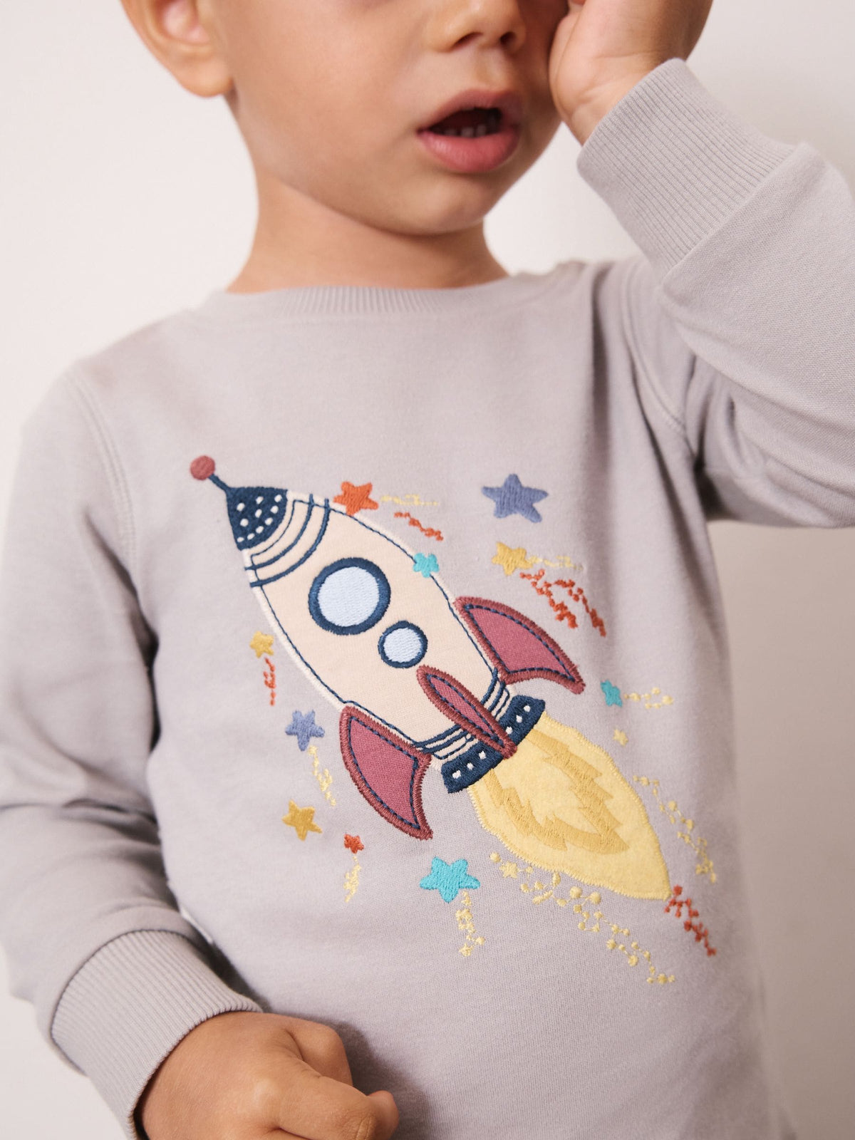 Blue/Maroon All Over Space Relaxed Snuggle Pyjamas 3 Pack (9mths-8yrs) - image 4