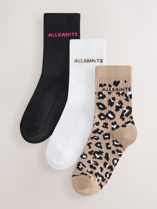 smALLSAINTS Leopard Multi Logo Socks 3 Pack - image 1