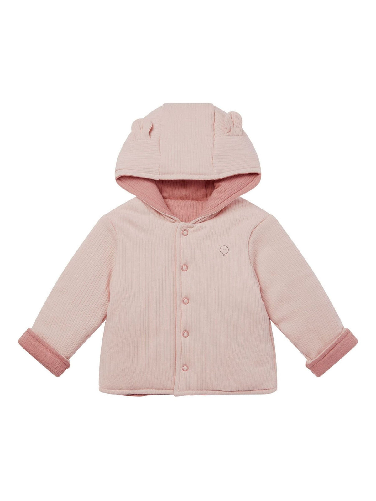Dsiney Kidz - MORI Pink Cosy Ribbed Reversible Coat image 2