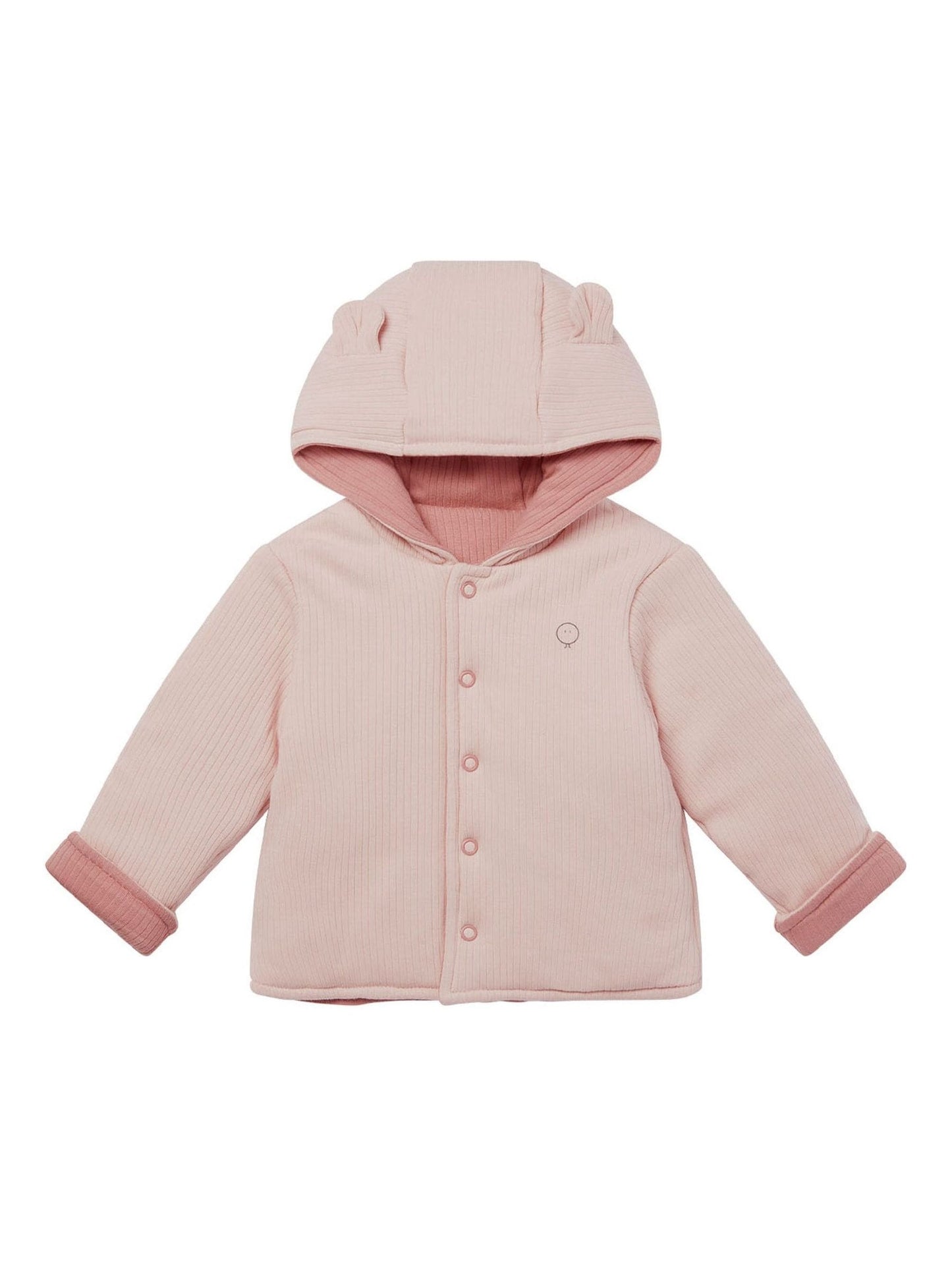 Dsiney Kidz - MORI Pink Cosy Ribbed Reversible Coat image 2