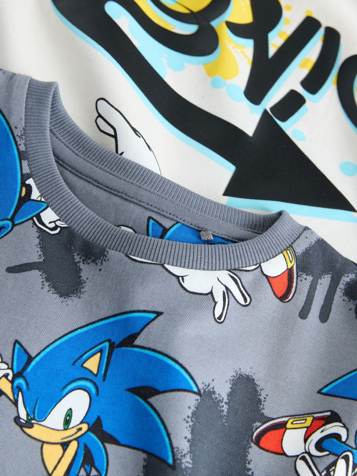 Ecru/Grey Sonic the Hedgehog Jogger Pyjamas 2 Pack (3-14yrs) - image 10