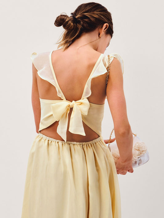 Dsiney Kidz - Monsoon Yellow Monsoon Indi Tie-Back Prom Dress image 2