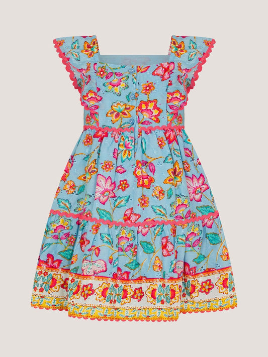 Dsiney Kidz - Monsoon Blue Baby Adara Floral Print Dress image 2