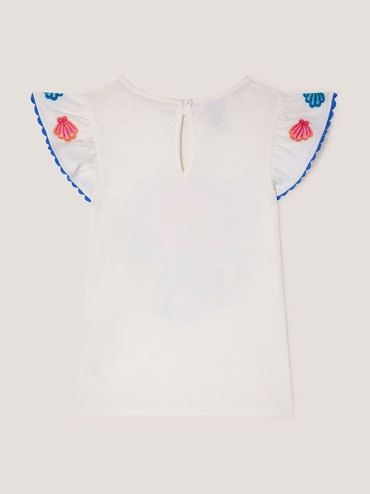 Dsiney Kidz - Monsoon Cream Mermaid Beaded T-Shirt image 2
