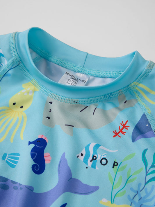 Dsiney Kidz - Polarn O. Pyret Blue Unicorn Rash Vests image 2