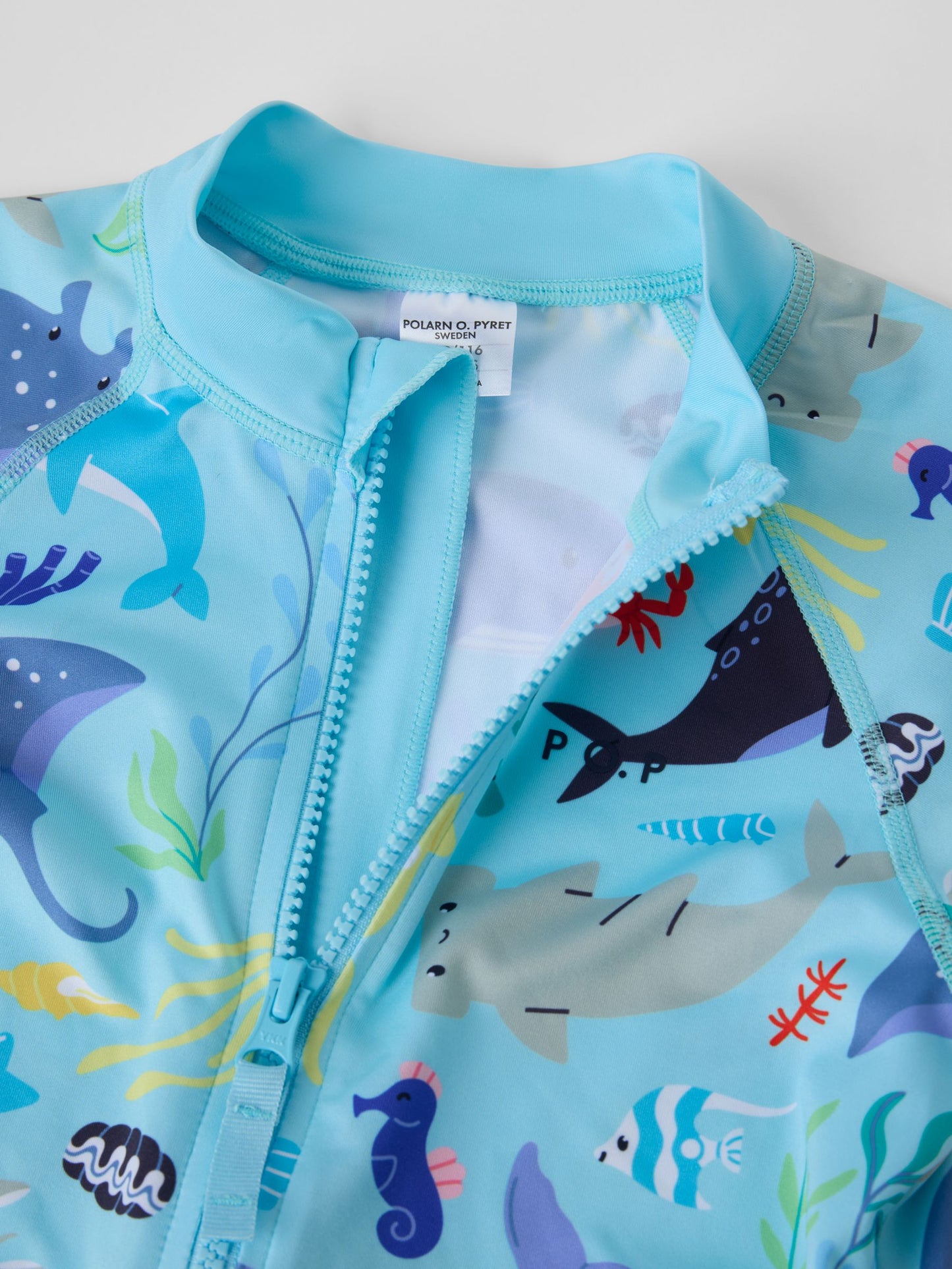 Polarn O. Pyret Blue UPF 50 Sea Life Swimsuit image 2