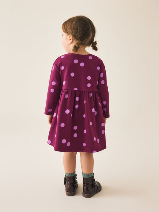 Dsiney Kidz - Berry Pink Long Sleeve Dress (3mths-7yrs) image 2