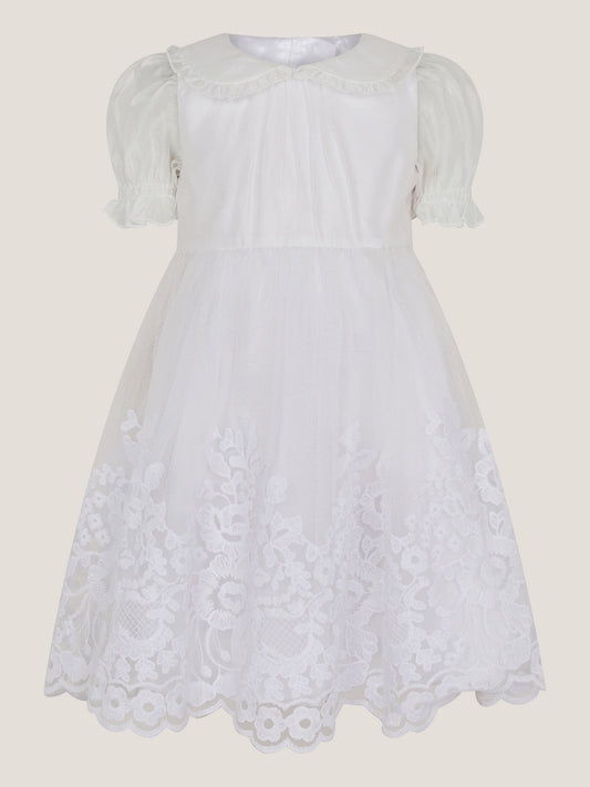 Dsiney Kidz - Monsoon White Baby Athena Floral Embroidered Dress image 2