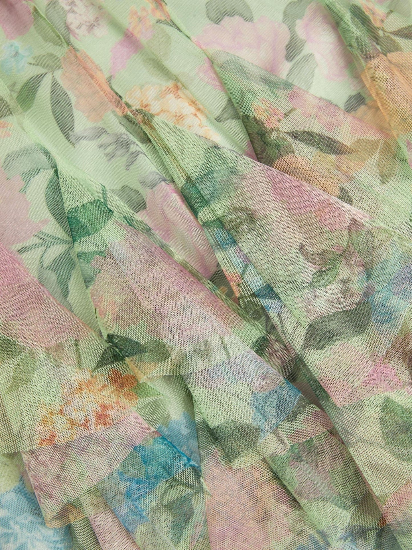 Monsoon Green Baby Nessa Floral Mesh Party Dress image 3
