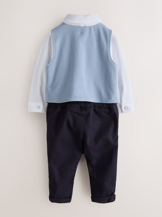 Dsiney Kidz - Baker by Ted Baker Blue Smart Mockable Waistcoat image 2