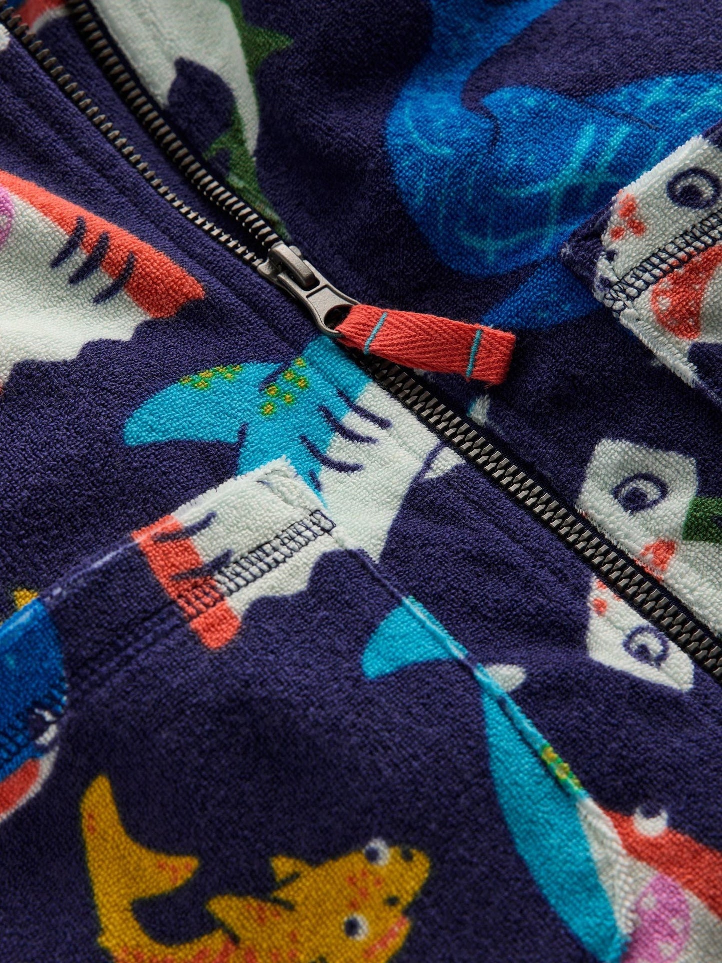 Boden Blue Towelling Zip Up Throw On Cover-Up image 4