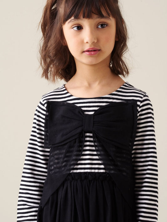 Dsiney Kidz - Angel & Rocket Black Carrie Jersey Mesh Dress image 2