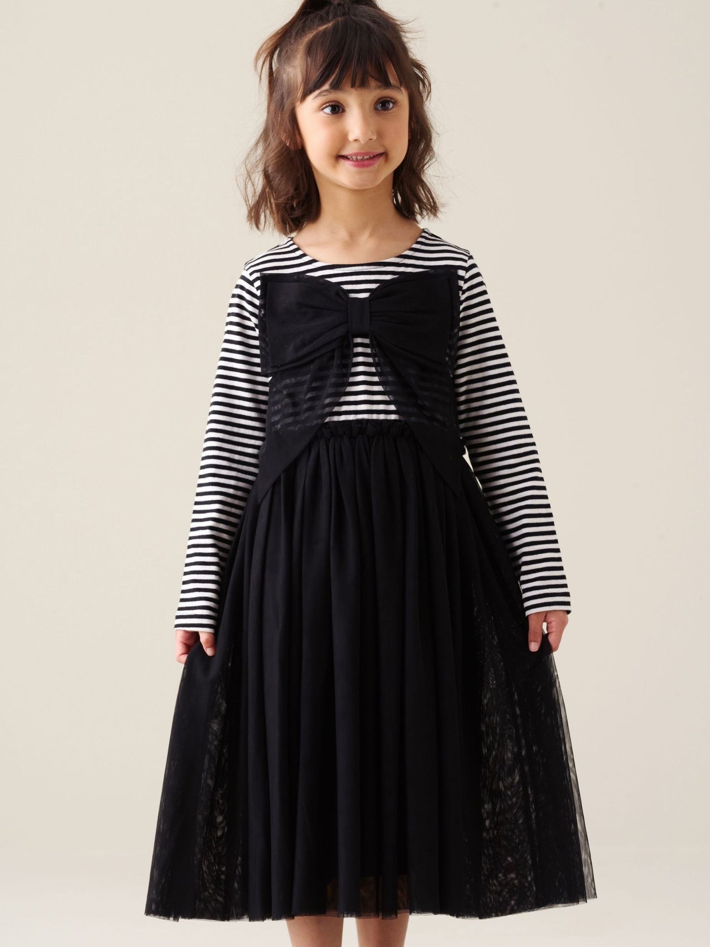 Dsiney Kidz - Angel & Rocket Black Carrie Jersey Mesh Dress image 4
