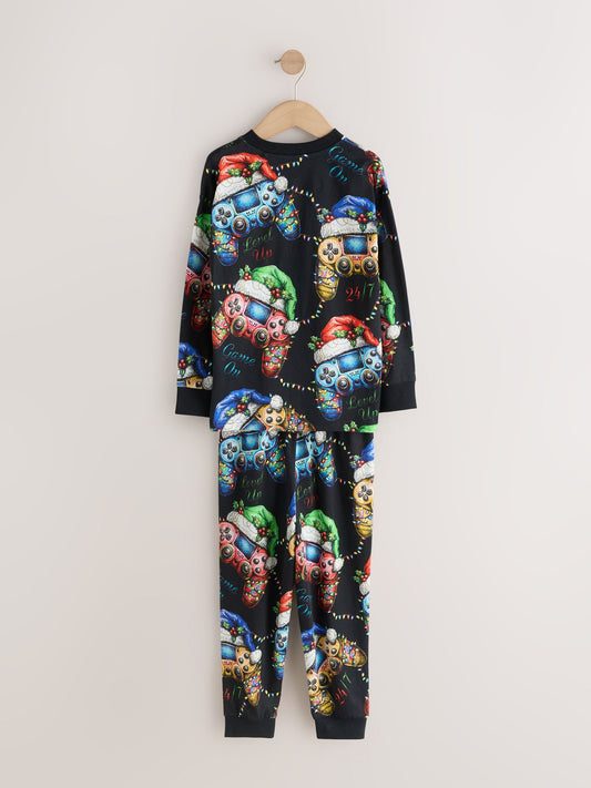 Dsiney Kidz - Black Novelty Gamer Christmas Pyjamas Set (3-16yrs) image 2