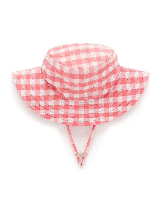 Purebaby Pink Broad Brim Swim Hat image 2