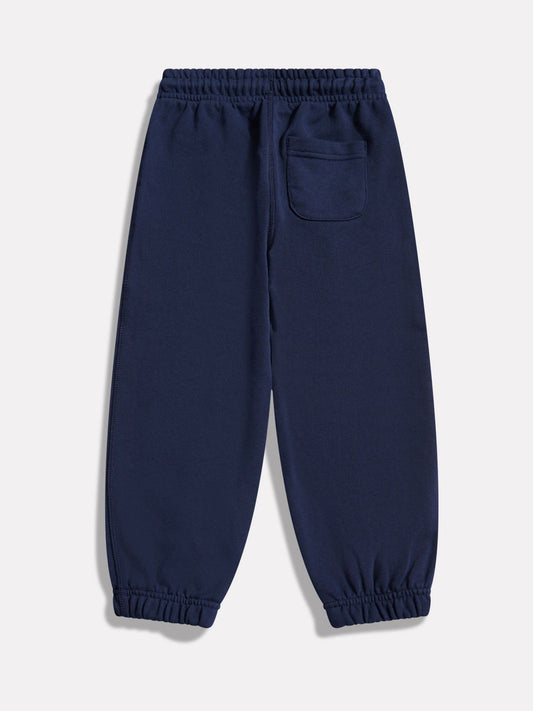 New Balance NB Navy Small Logo French Terry Joggers image 2