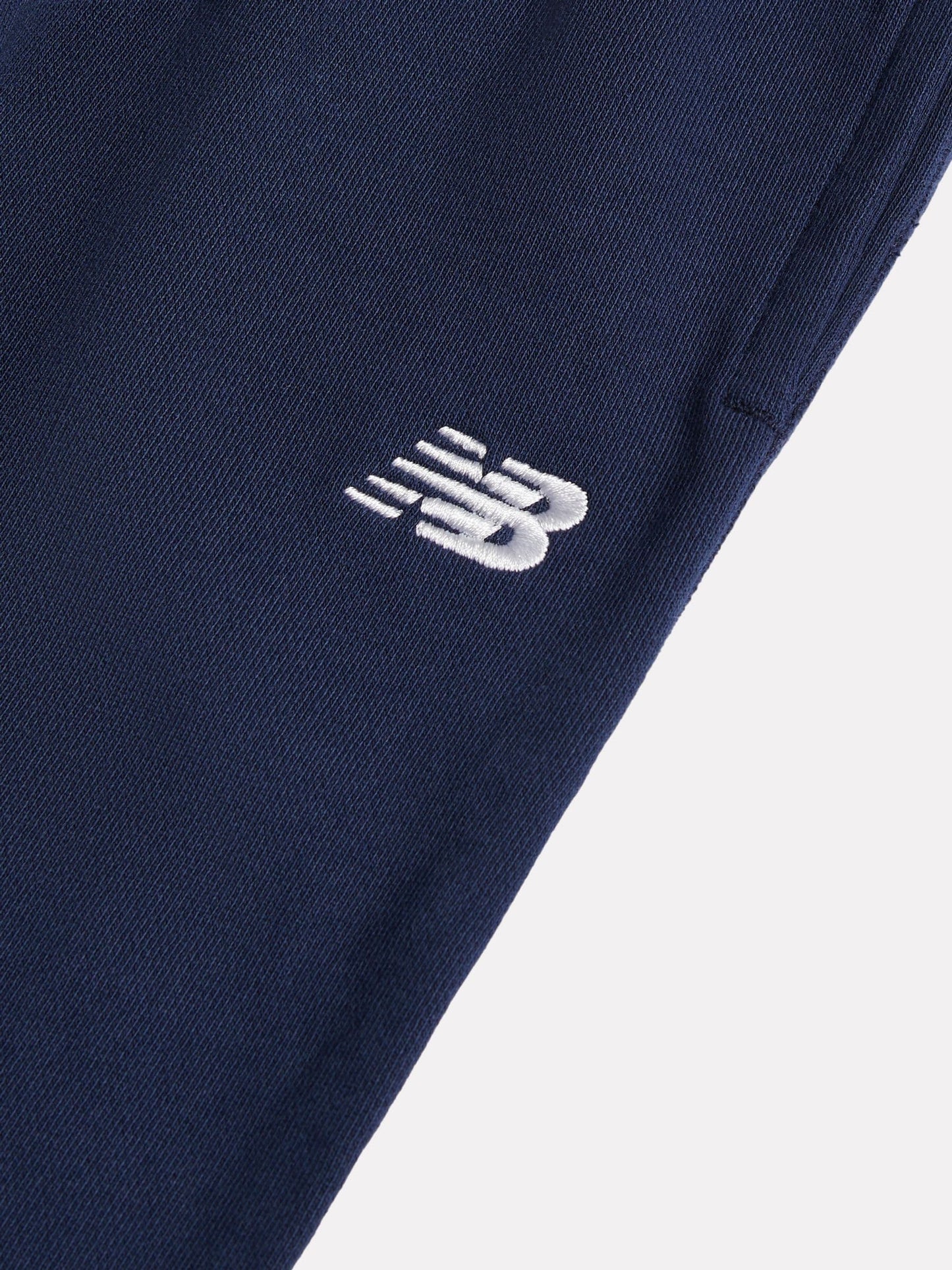 New Balance NB Navy Small Logo French Terry Joggers image 3