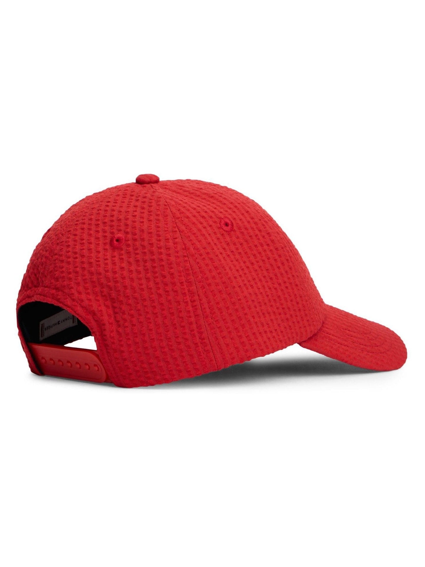 Tommy Hilfiger Red Wavy Flag Seersucker Baseball Cap image 2