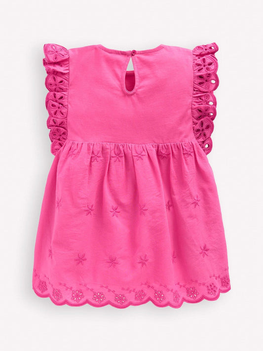 Boden Pink Fabric Mix Broderie Top image 2