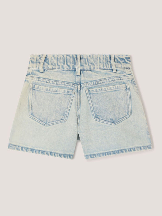 Monsoon Blue Sequin Flower Denim Shorts image 2