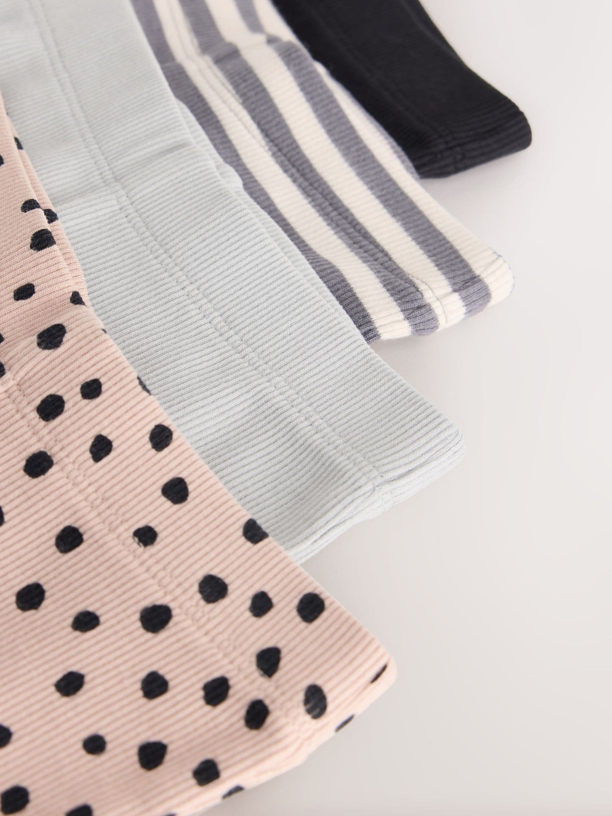 Neutral/Stripe/Spot Rib Flare Leggings 4 Pack (3mths-7yrs) - image 8