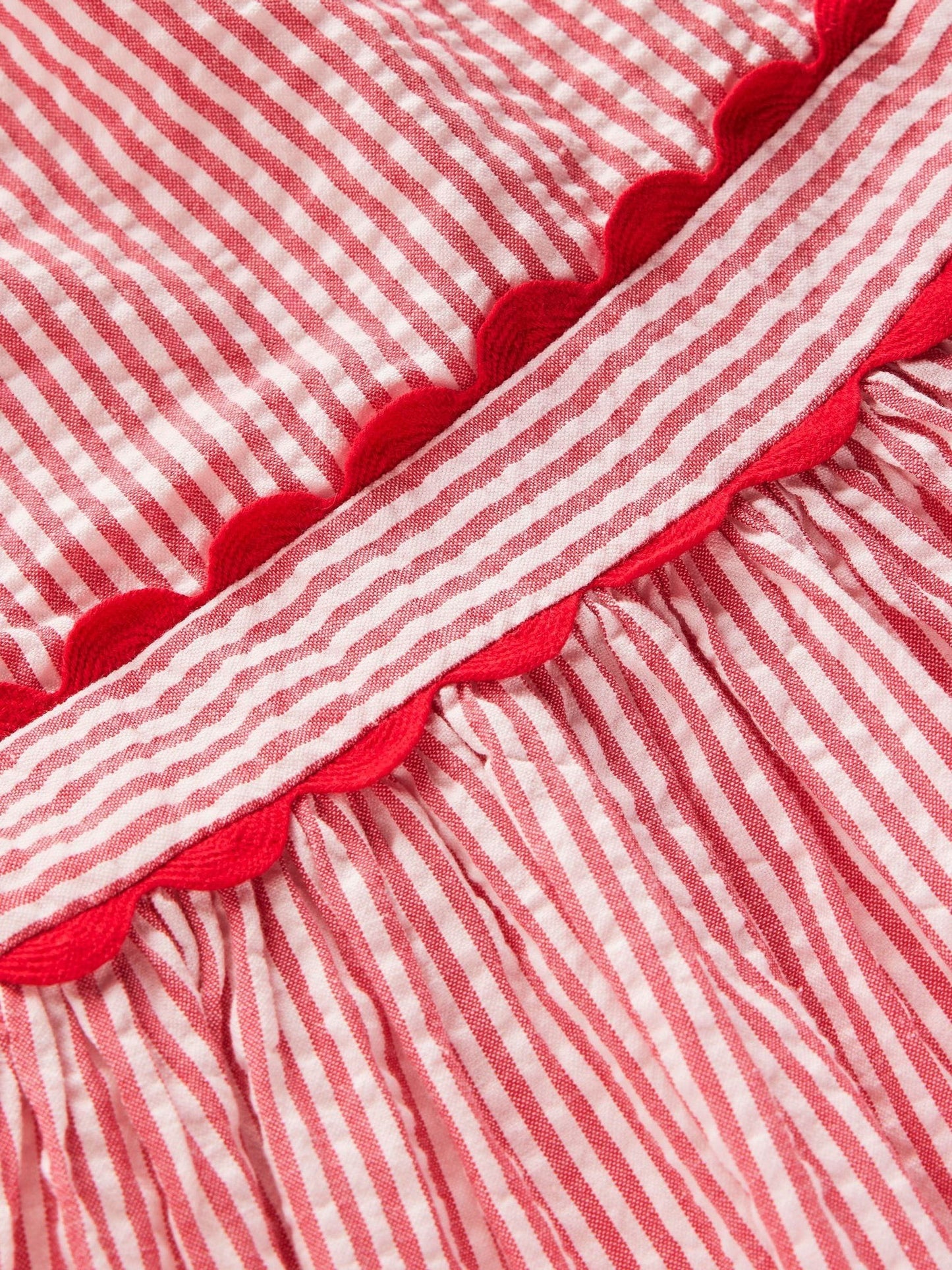 Boden Pink Ric Rac Trim Flutter Dress image 3