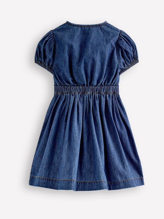 Boden Blue Tie Front Woven Dress image 2