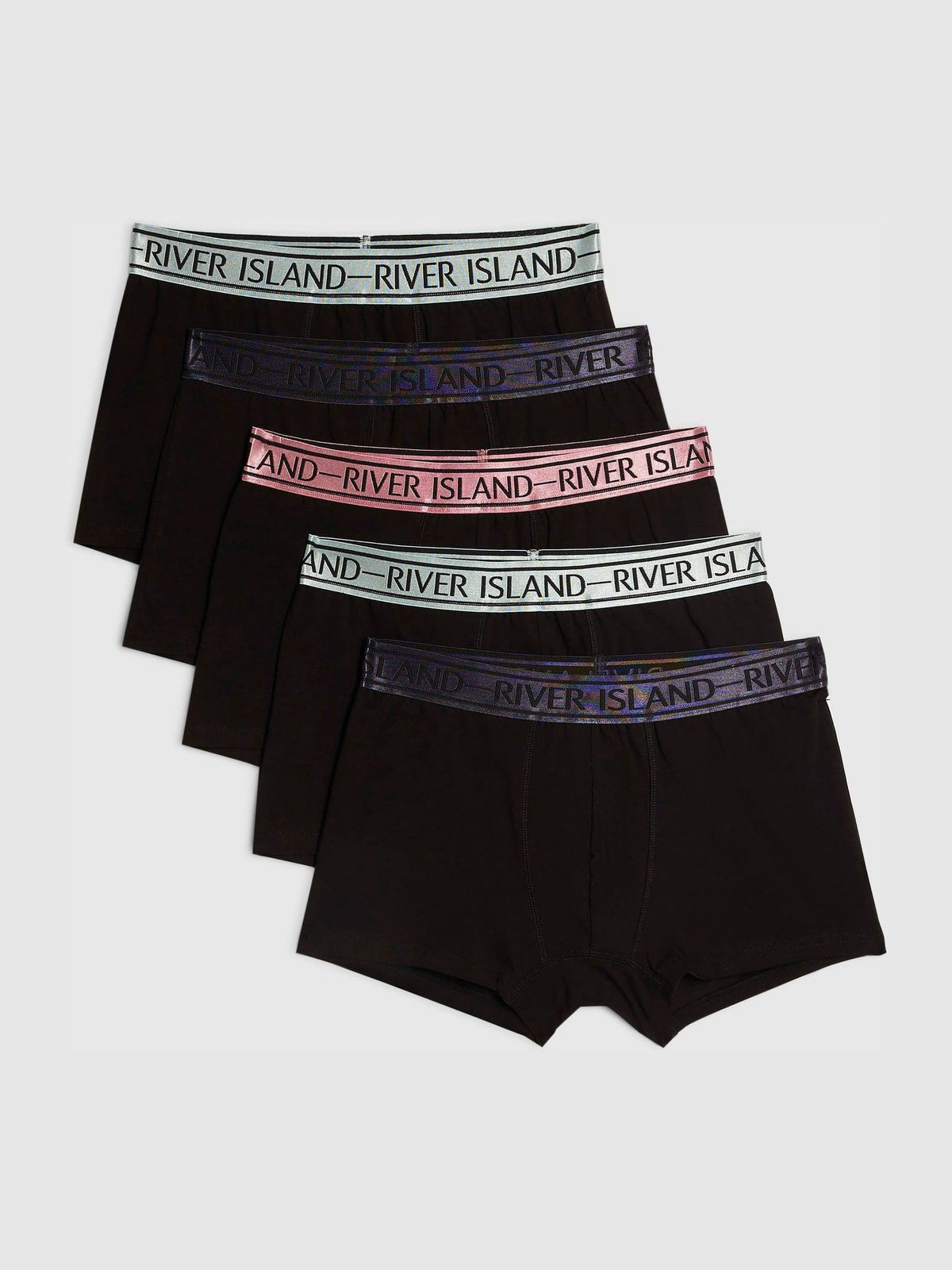 Dsiney Kidz - River Island Pastel Metallic Pastel Waistband Trunks 5 Pack image 1