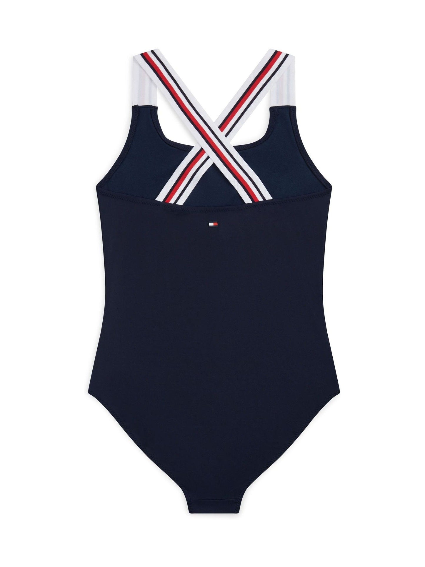 Tommy Hilfiger Blue Global Stripe Square Neck Crossover Swimsuit image 2