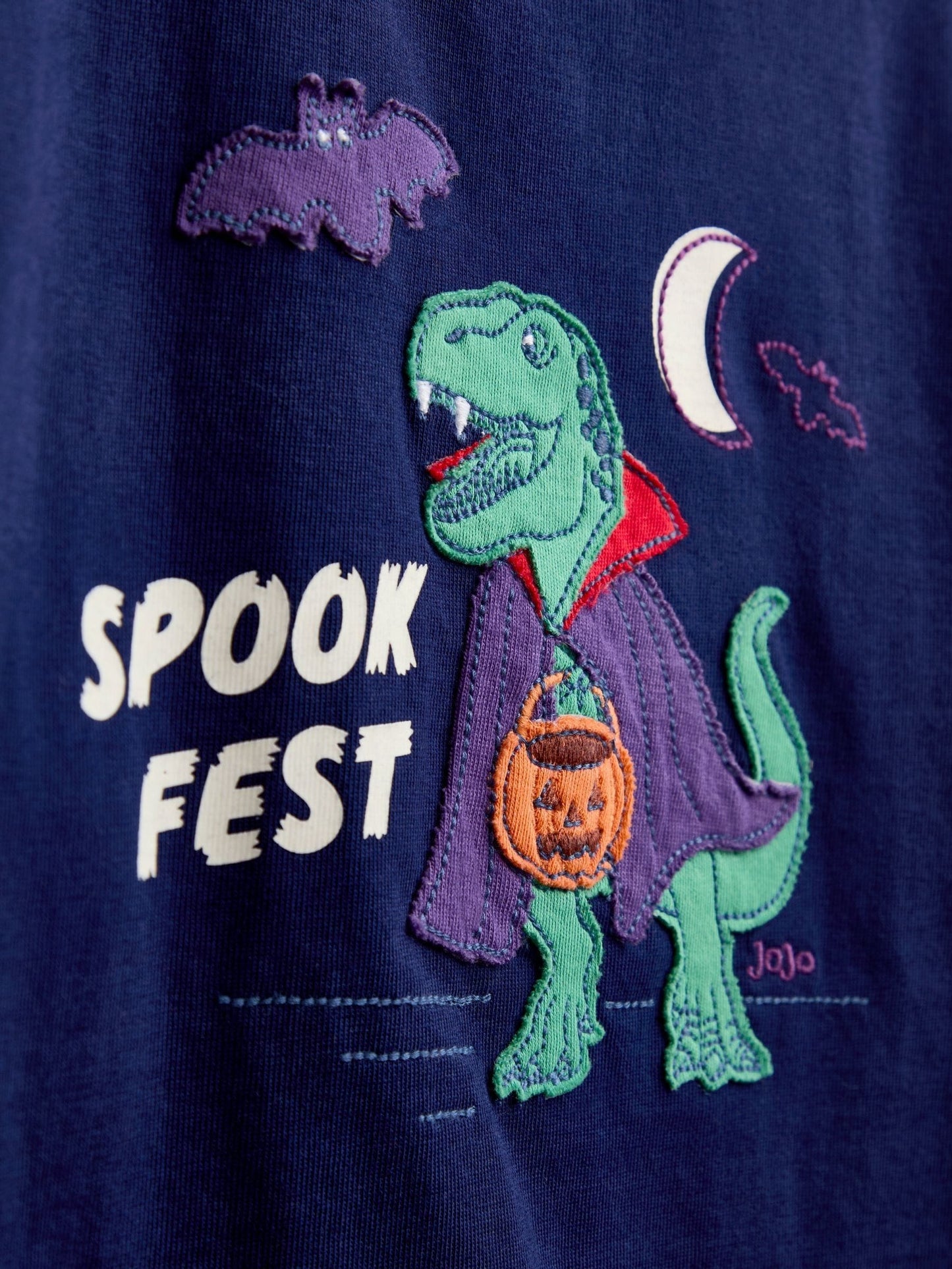 Dsiney Kidz - Jojo Maman Bébé Navy Blue Halloween Glow In The Dark Top image 4