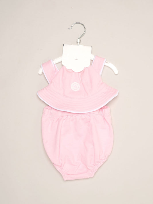 Rock-A-Bye Baby Boutique Pink Star Romper and Hat Outfit Set image 2