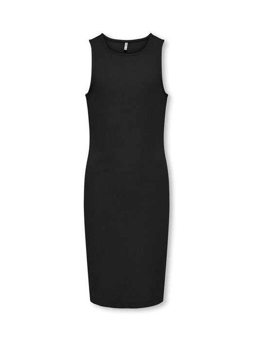 Dsiney Kidz - ONLY KIDS Black Ribbed Jersey Midi Dress image 2