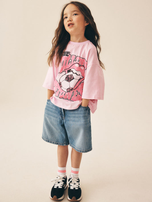 Dsiney Kidz - Pink Football The Rolling Stones Band T-Shirt (3-16yrs) image 2