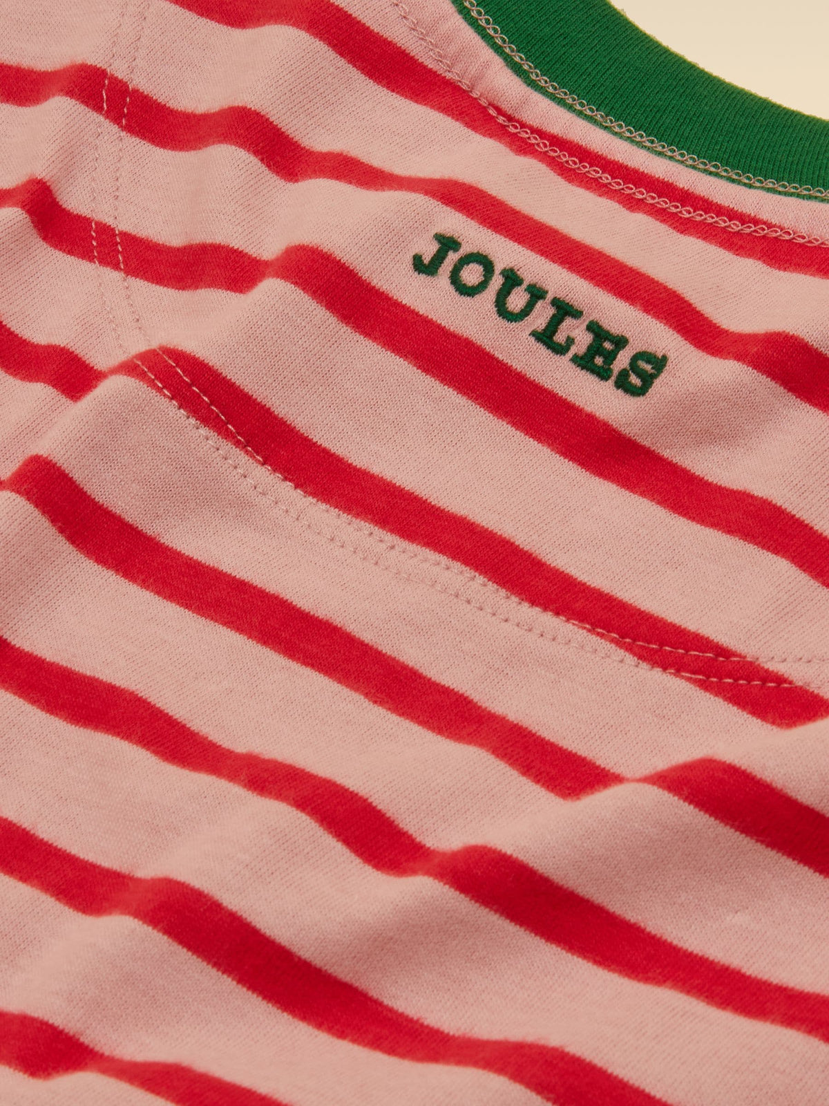 Joules Girls' Mila Red & Pink Long Sleeve Stripe Boxy Top - image 4