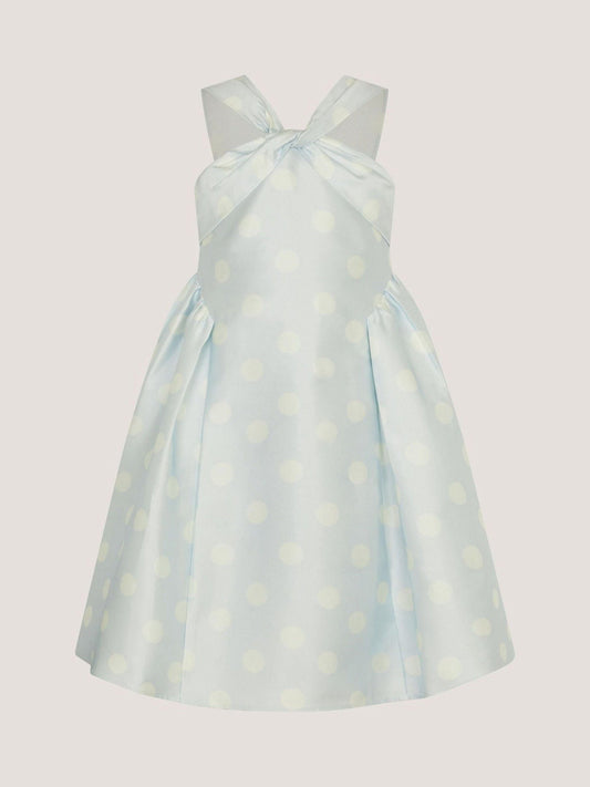 Monsoon Blue Marney Polka Dot Party Dress image 2