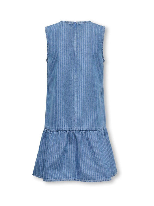 Dsiney Kidz - ONLY KIDS Blue Striped Denim Frill Dress image 2