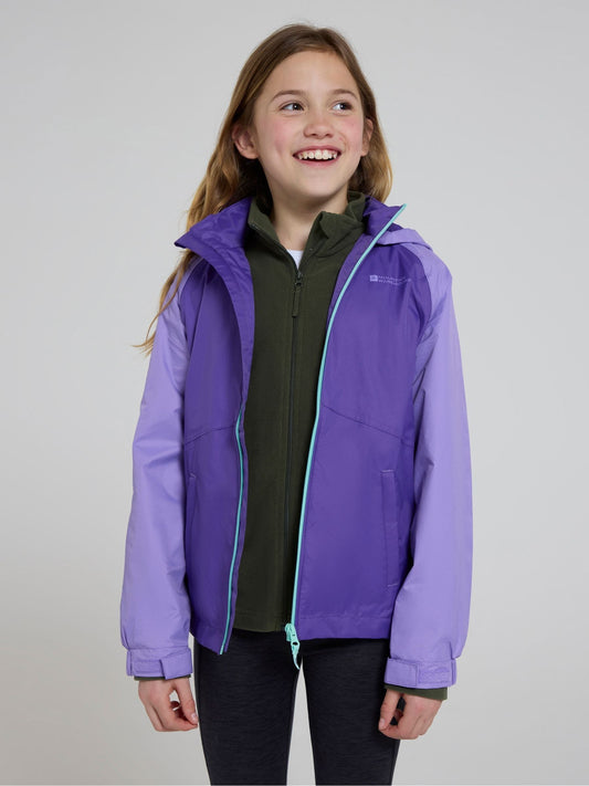 Dsiney Kidz - Mountain Warehouse Purple Torrent II Kids Waterproof Jacket image 2