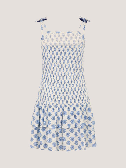 Dsiney Kidz - Monsoon White Floral Print Smocked Dress image 2