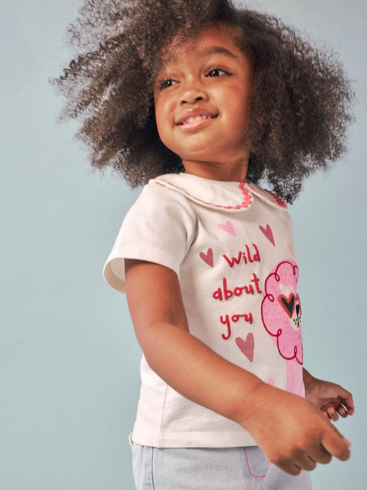 Dsiney Kidz - River Island White Abbie Rosie Collar Top& Short Set image 2