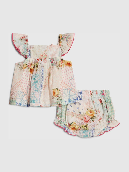 River Island Pink Cabbages & Roses Patchwork Bloomers Set image 2