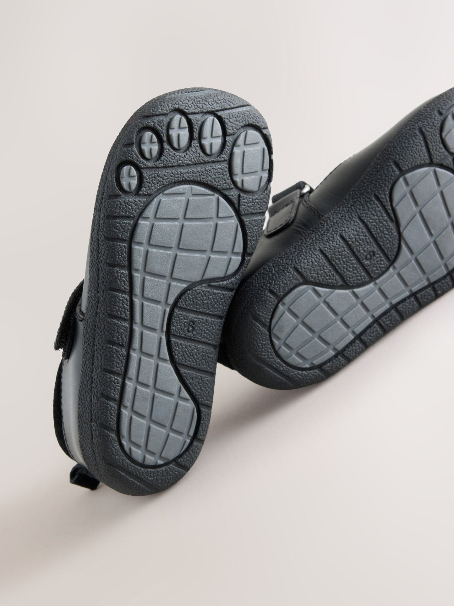 Black Leather Barefoot T-Bar School Shoes image 7