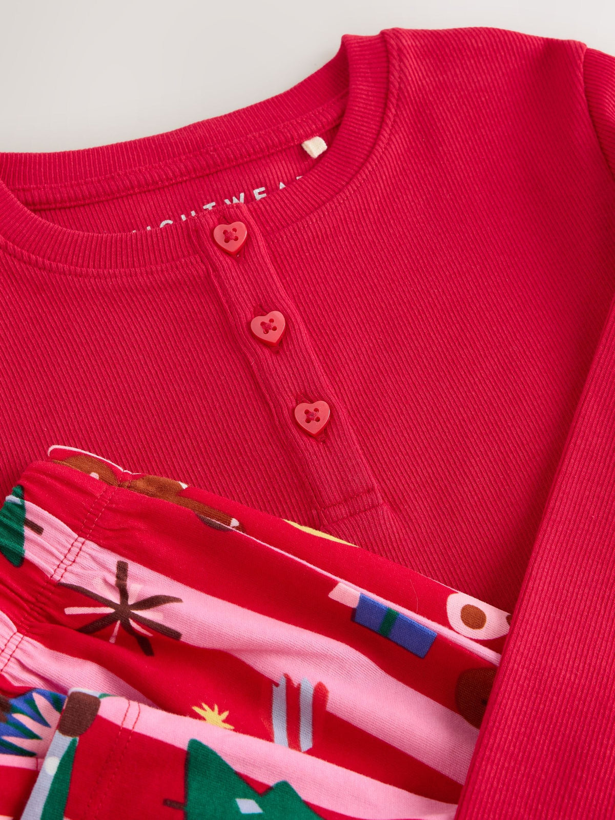 Red/Pink Stripe Christmas Wide Leg Pyjamas 1 Pack (3-16yrs) - image 4