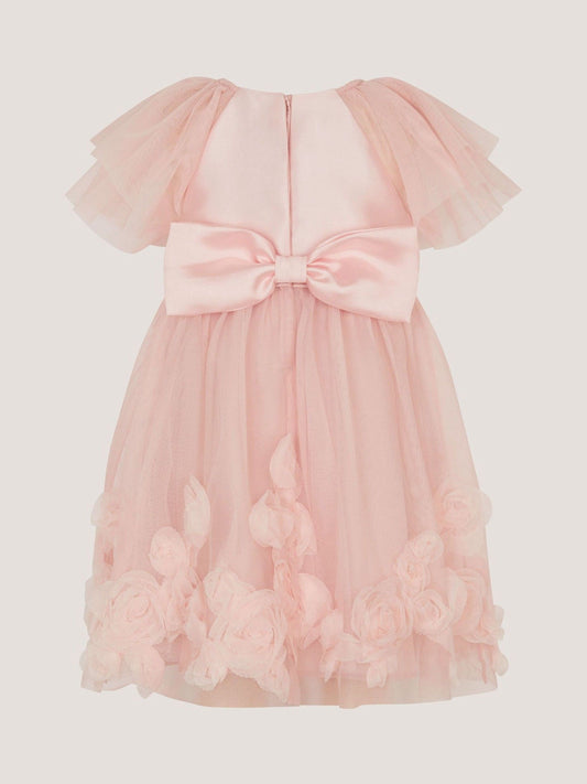 Dsiney Kidz - Monsoon Pink Baby Eden Appliqué Rose Tulle Dress image 2