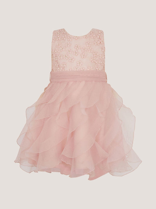 Dsiney Kidz - Monsoon Pink Baby Daisy Ruffle Party Dress image 2